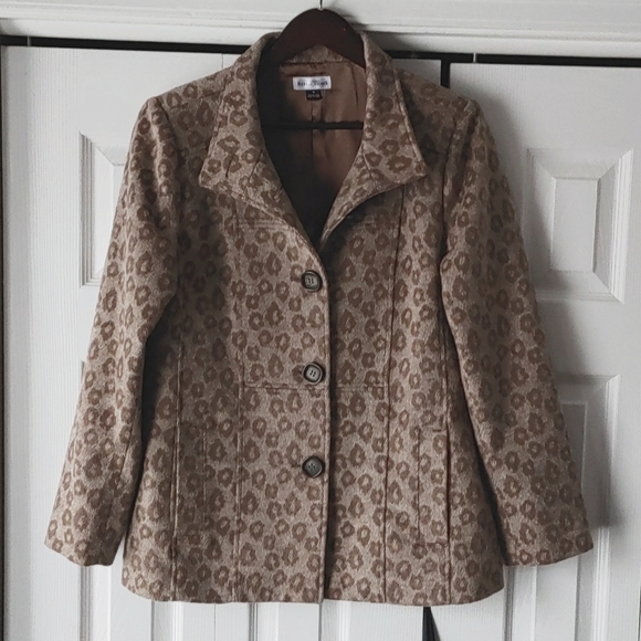 Northern Reflections Jackets & Blazers - Leopard Print Blazer Coat Size 10